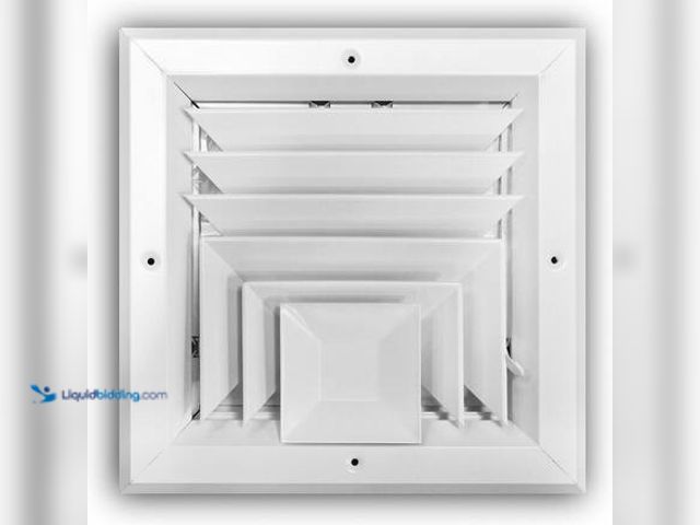 Lot 49-5546682 - Everbilt 8 in. x 8 in. 3-Way Aluminum Square Wall/Ceiling Register Model # EA503M08X08 new