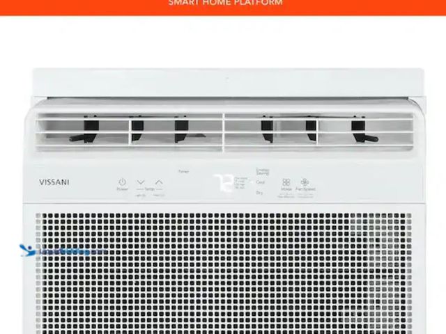 Lot 49-1631816 - Vissani 6,000 BTU 115-Volt Window Air Conditioner Cools 250 sq. ft. with Remote, Dehumidifier, and W...