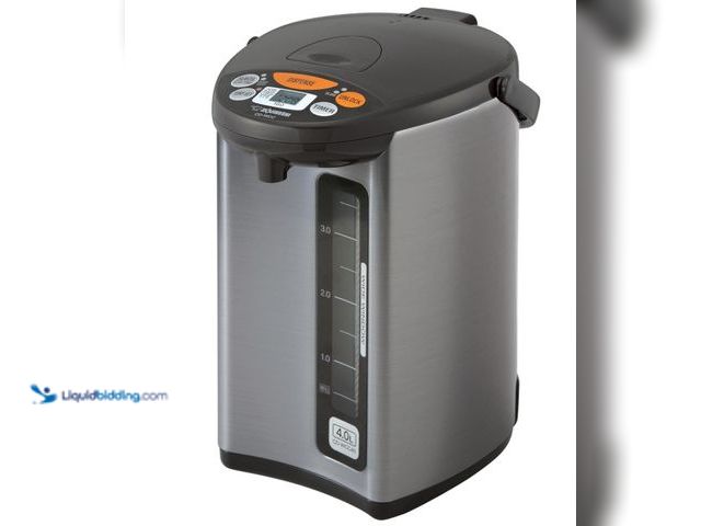 Lot 49-1516346 - Zojirushi Micom Water Boiler and Warmer (135 oz. / 4L, Silver), model # B01LWMWU59, new.  Ref#4G-072...