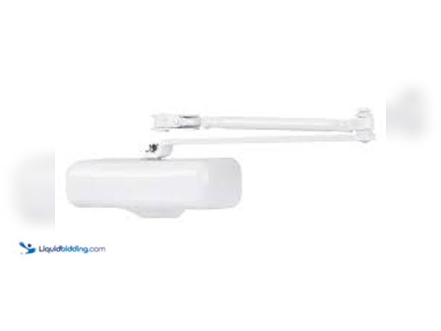 Lot 49-5407545 - Universal Hardware Heavy-Duty White Residential Door Closer. Model # UH4007. Unused