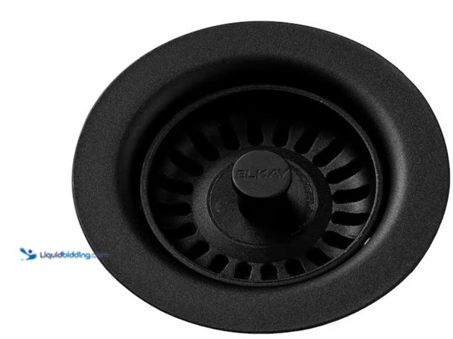 Lot 49-2006228 - Elkay Polymer Drain Fitting for 3-1/2 in. Sink Drain Opening in Black, Model # LKQS35BK, Unused.  Re...