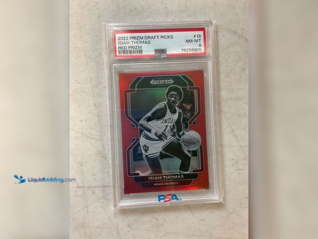 Lot 49-1811305 - COLLECTIBLE GRADED CARD! 2022 PRIZM DRAFT PICKS ISIAH THOMAS RED PRIZM #18 PSA GRADED 8 NM-MT