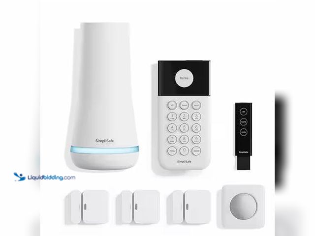 Lot 49-2006244 - SimpliSafe Smart Home Security System (7 pc.) with Base Station, Siren, Keypad, Motion Sensor, 3 Ent...
