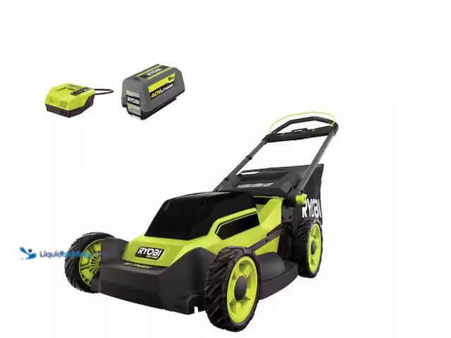 Lot 49-1575473 - RYOBI 40V HP Brushless 20 in. Cordless Battery Walk Behind Push Lawn Mower with 6.0 Ah Battery and C...