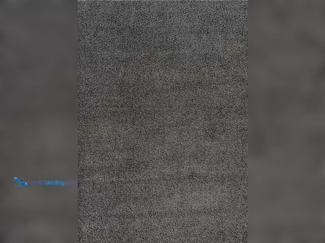 Lot 49-3614786 - Beverly Rug Silky 4 ft. x 6 ft. Dark Gray Solid Plus Thick Pile Non Slip Easy Clean Non Shedding Mod...