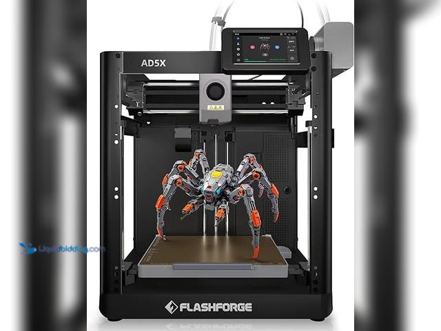 Lot 49-1622876 - FLASHFORGE AD5X 3D Printer for PLA-CF,PETG-CF, Print Size 220x220x220 mm | Smart Multi-Color with IF...