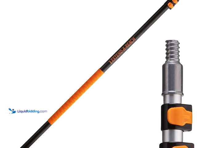 Lot 49-5484570 - 5-24 ft Long Telescoping Extension Pole // Multi-Purpose Extendable Pole with Universal Twist-on Met...