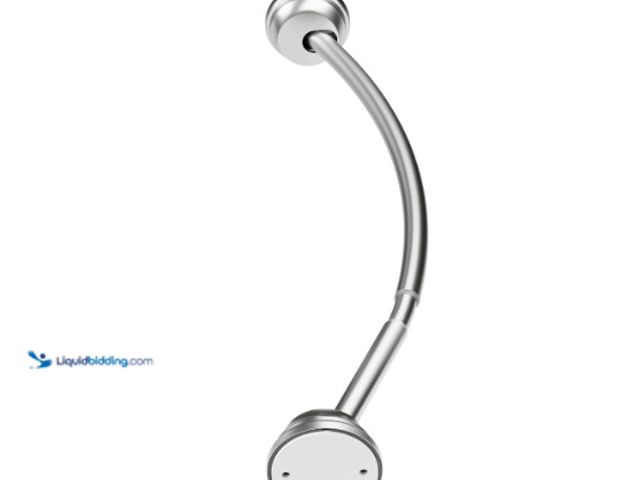 Lot 49-1555688 - Zenna Home No Drill Curved Shower Curtain Rod, 32 - 40 Inches Adjustable Shower Rod for Small Tubs o...