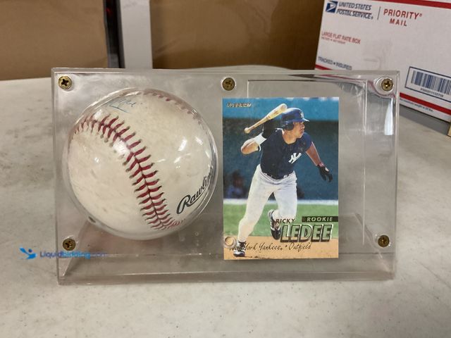 Lot 49-5467327 - Other VERY NICE NEW YORK YANKEES RICKY LEDEE AUTOGRAPHED BASEBALL WITH CARD IN ACRYLIC HOLDER