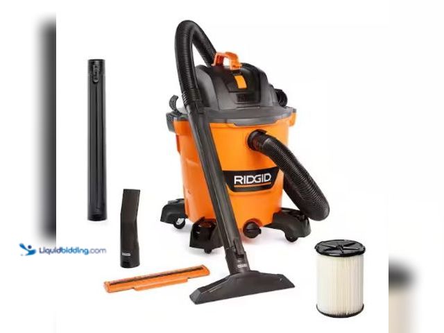 Lot 49-3615736 - RIDGID 12 Gal. 5.0 Peak HP NXT Shop Vacuum Wet Dry Vac with General Debris Filter, Locking Hose and ...
