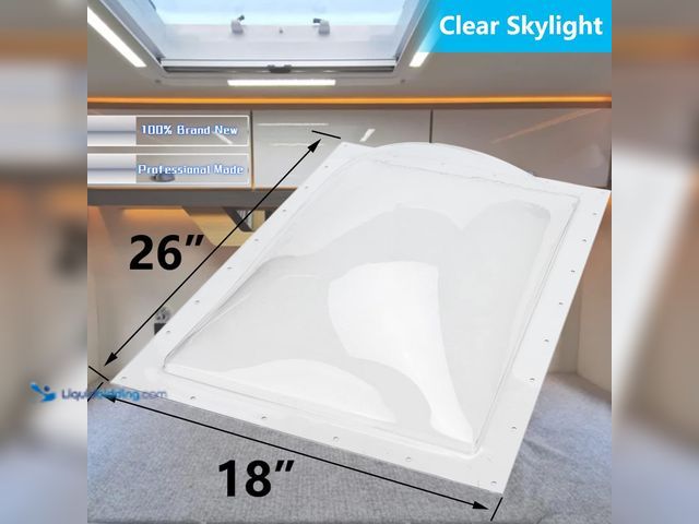 Lot 49-3563488 - RV Skylight Outer Dome,18"x26" OD Universal Skylight Fits all Standard 14" x 22" Skylight Openings R...