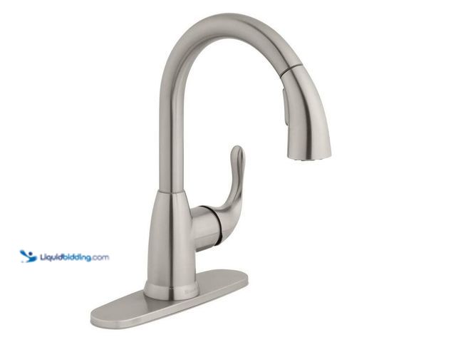 Lot 49-2000682 - Glacier Bay Dylan Single-Handle Pull-Down Sprayer Kitchen Faucet in Stainless Steel, Model # HD67551...