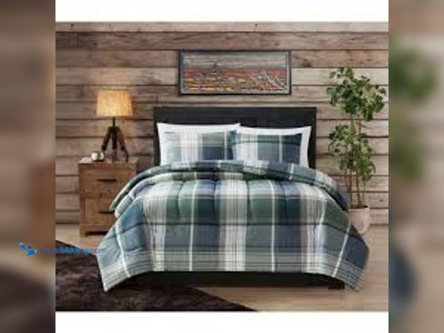 Lot 49-3538913 - London Fog Full/Queen Duke Plaid Comforter Set. Model #783048292407. Unused