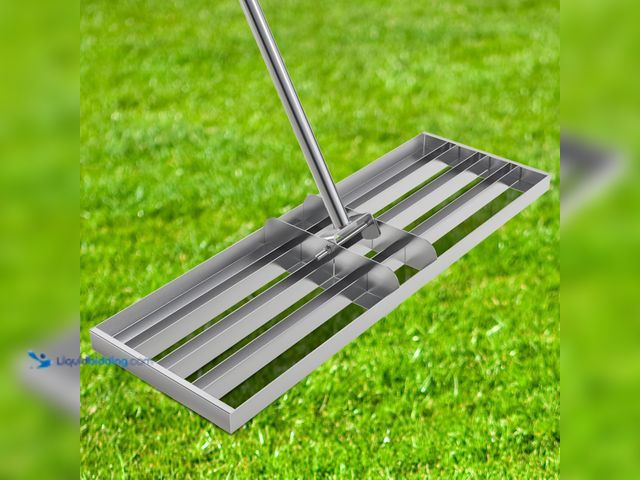 Lot 49-5556981 - BBQ-PLUS 48" Lawn Leveling Rake, Lawn Leveler Tool with 52"-78" Adjustable Telescopic Handle, Effort...