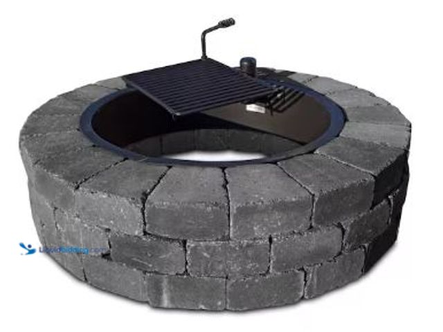 Lot 49-1517078 - Necessories
Grand 48 in. W x 12 in. H Round Concrete Wood Burning Fire Pit Kit with Cooking Grate i...