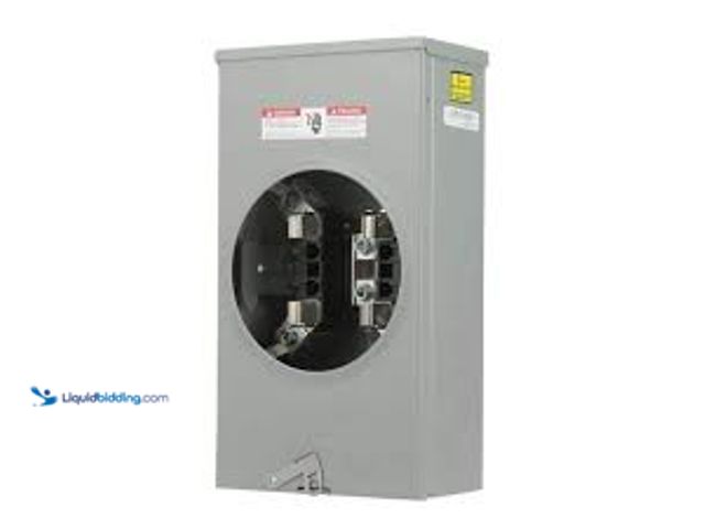 Lot 49-5461408 - Siemens 200 Amp 4 Jaw Horn-Bypass Ringless Overhead Fed Meter Socket with 7/8" Barrel Lock Knockout....