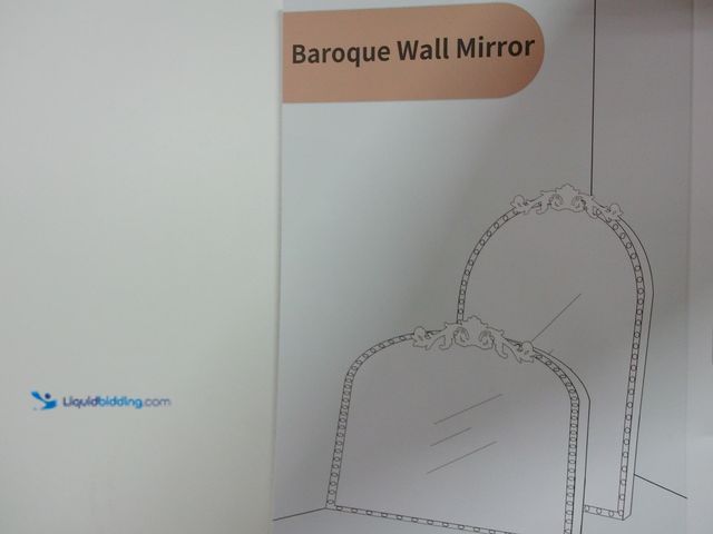 Lot 49-1558924 - 72x30" Ornate Mirror, Arch Top with Flowery Top, Vintage Look, Unused.  Ref#BULK1126