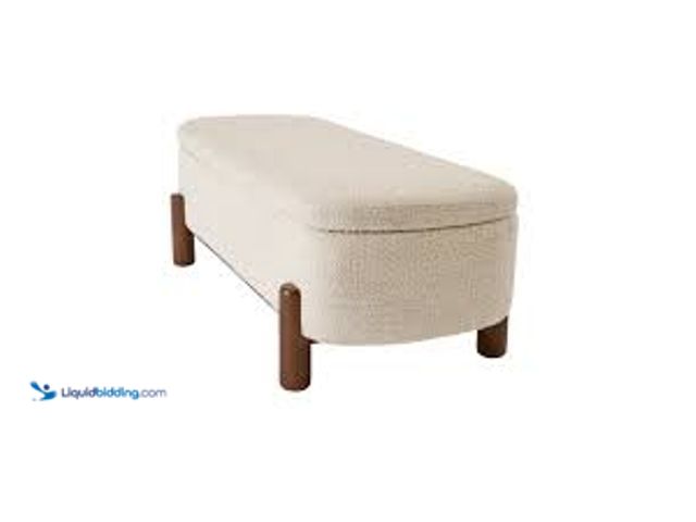 Lot 49-5559238 - Better Homes & Gardens Adlin Storage Bench, Cream Boucle. Unused