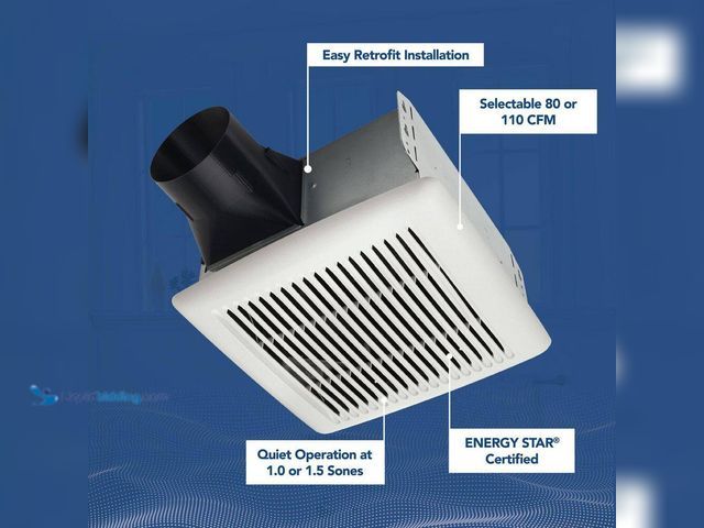 Lot 49-3614962 - Broan-NuTone Flex Series 80-110 Selectable CFM Bathroom Ceiling Exhaust Fan, Unused (Model # PEN811)...