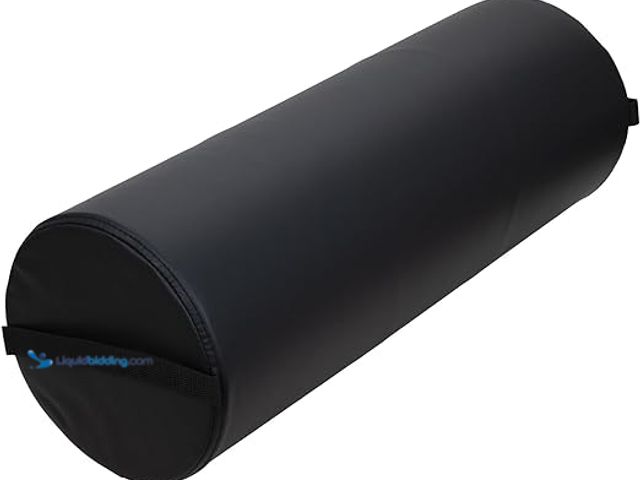 Lot 49-5448441 - ForPro Professional Collection Jumbo Full Round Bolster Pillow, Black, Oil and Stain-Resistant, for ...