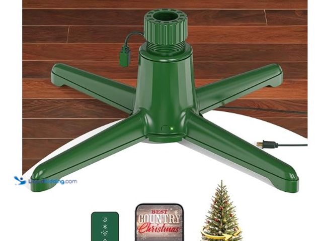 Lot 49-1542243 - Musical Rotating Christmas Tree Stand, UL Certified Up to 9ft 120 lb Artificial Christmas Tree with ...