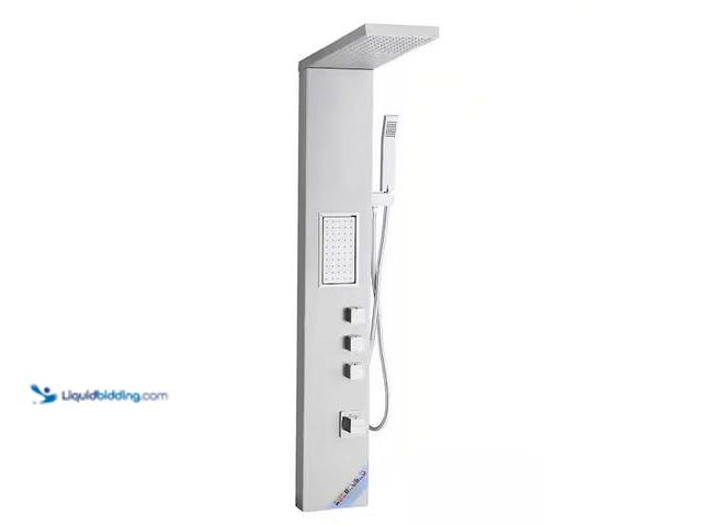 Lot 49-5551444 - SKYSHALO Shower Panel Tower System with Rainfall Shower Head, 53 in. Stainless Steel Shower Column, ...