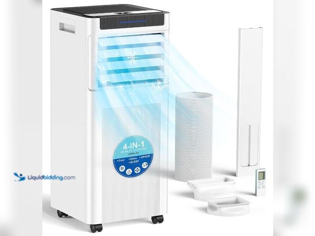 Lot 49-1632036 - 10,000 BTU Portable Air Conditioners with Cool, Dehumidifier, Fan Mode, Sleep, Remote Control & 24H ...