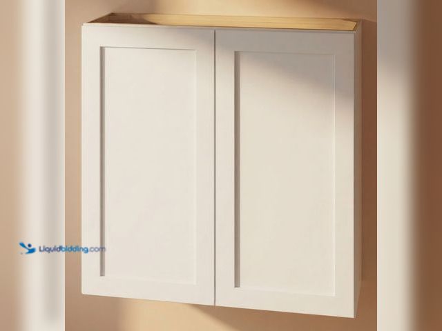 Lot 49-1637933 - Hampton Bay Avondale 36 in. W x 12 in. D x 36 in. H Ready to Assemble Plywood Shaker Wall Kitchen Ca...