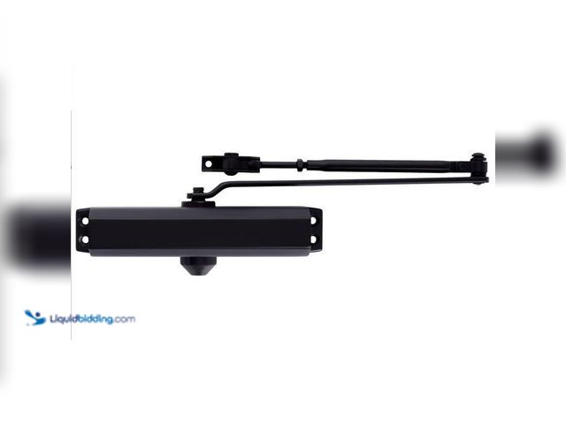 Lot 49-2021925 - Universal Hardware Medium-Duty Matte Black Commercial Door Closer. Model # UH4053. MSRP $50. Unused....