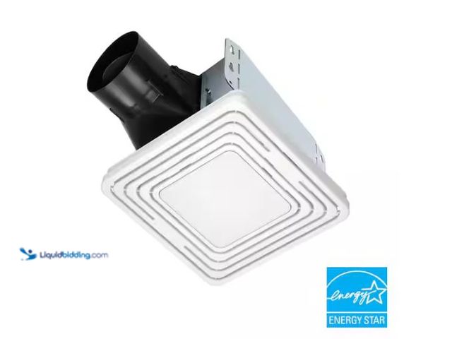 Lot 49-1627531 - Broan-NuTone Roomside Series, White, 50 CFM, No Cut- Roomside Installation Bathroom Fan with Light, ...