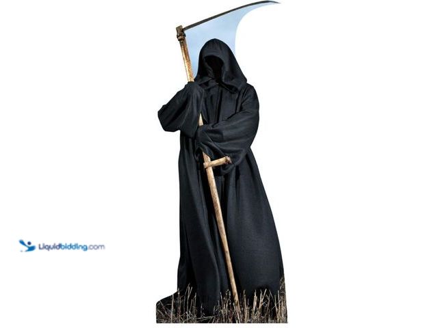 Lot 49-5560109 - Cardboard People Grim Reaper Life Size Cardboard Cutout Standup. B006FMPDQS. New