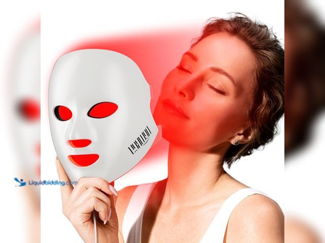 Lot 49-3513624 - NEWKEY Red Light Therapy Mask for Face,LED Face Mask Light Therapy for Wrinkles Fine Lines, At-Home ...