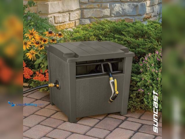Lot 49-5542637 - Suncast
150 ft. Farmington Smart Tube Hose Hideaway with Brass Connections, Stoney Unused