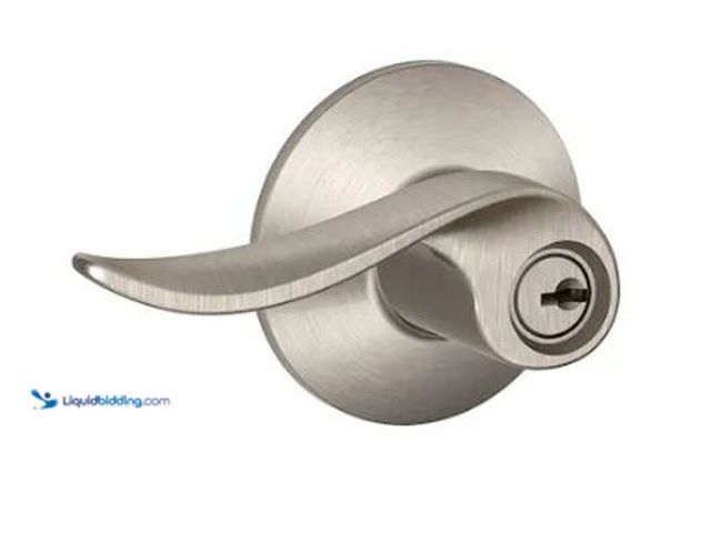 Lot 49-1569224 - Lot of (2) Schlage Sacramento Satin Nickel Keyed Entry Door Handle, Model # F51 V SAC 619, New.  Ref...