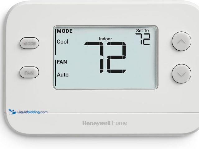 Lot 49-3527458 - Honeywell Home Non-Programmable Thermostat, Single-Stage, 1 Heat/1 Cool Compatibility, X1N, White (h...