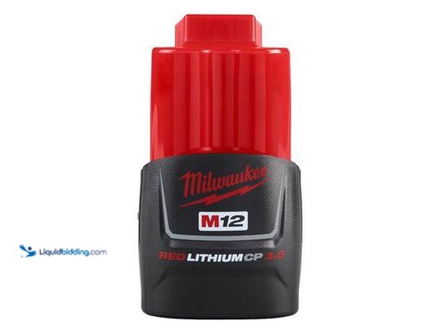 Lot 49-5544428 - Milwaukee M12 12-Volt 3.0Ah Lithium-Ion Compact Battery Pack. Model # 48-11-2430. Unused