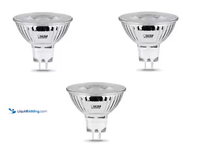 Lot 49-5486157 - Feit Electric
50-Watt Equivalent MR16 GU5.3 Bi-Pin 12-Volt Dimmable CEC Compliant LED 90+ CRI Flood...