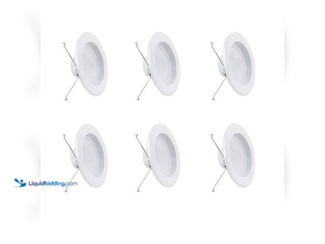 Lot 49-2023171 - Feit Electric 6-pack 5/6 in. 925 Lumens Selectable 5CCT Dimmable Integrated LED Retrofit Recessed Li...