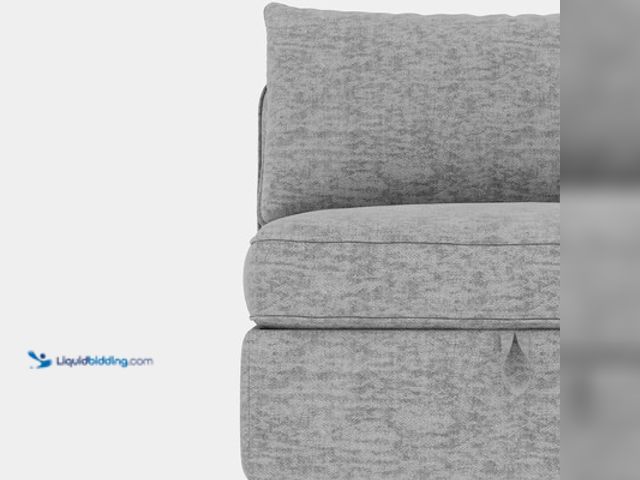 Lot 49-5471662 - LOVMOR 8 PCS   GRAY   Armless Modular Sectional Sofa Seat with Storage Convertible Sleeper. Model: W...