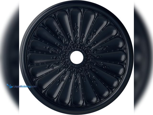 Lot 49-5408216 - Ekena Millwork Kirke 31.5-in W x 31.5-in L Painted Midnight Dream Polyurethane Whole Ceiling Medalli...