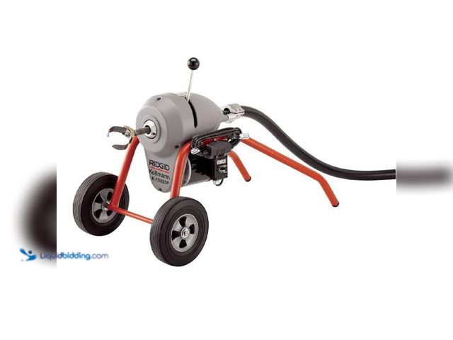 Lot 49-5412120 - Ridgid K1500SP-B 120-V Drain-Cleaning Machine for 2-10 in. Lines with 150 ft. C-14 Cable, A-34-15 Re...
