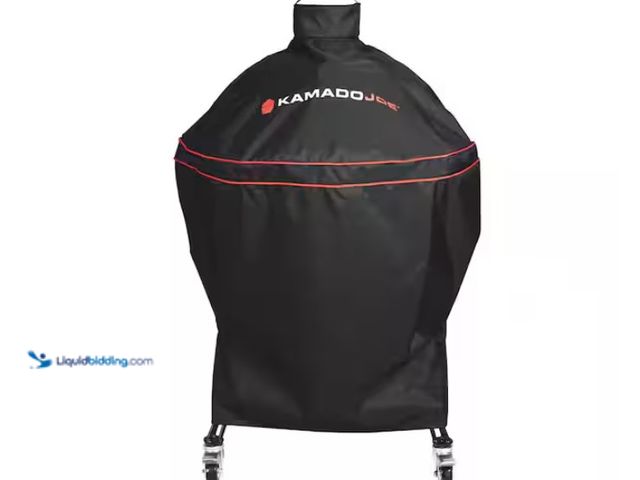 Lot 49-1547658 - Kamado Joe Big Joe 24 in. Charcoal Grill Cover in Black, Model # BJ-GC24BWFS, Unused.  Ref#ASB-1024