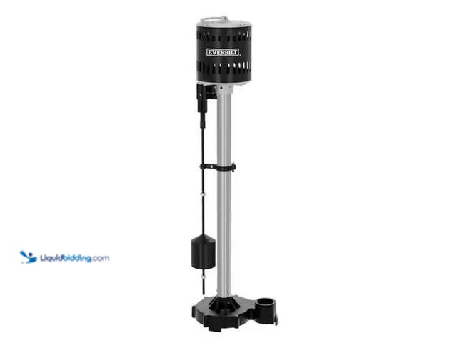 Lot 49-2006717 - Everbilt 1/2 HP Stainless Steel and Cast Iron Pedestal Sump Pump, Model # SPL05003-LQ, Unused, Power...