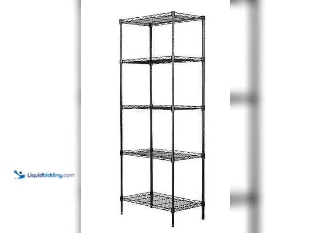 Lot 49-1514914 - Karl Home Black 5-Tier Heavy Duty Steel Freestanding Garage Storage Shelving Unit (21.3 in. W x 59 i...