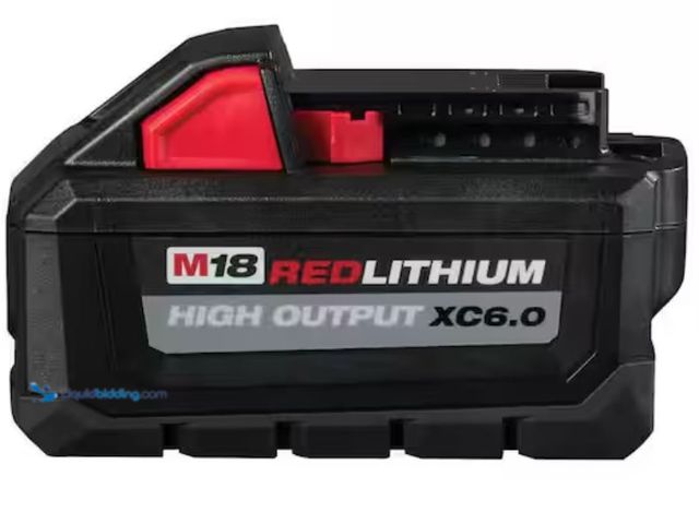 Lot 49-1623634 - Milwaukee M18 18-Volt Lithium-Ion High Output Battery Pack 6.0Ah, Model # 48-11-1865, Slightl used, ...