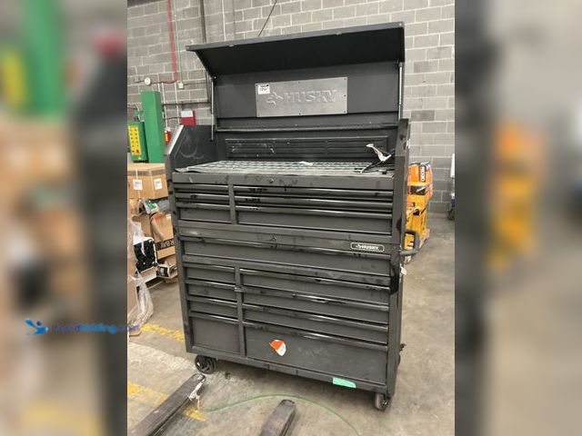 Lot 49-5559528 - Husky Tool Storage 52 in. W x 20 in. D Heavy Duty Rolling Tool Chest Combo in Matte Black. Model # H...