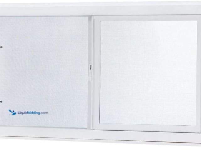 Lot 49-5552408 - JiXun Left-Hand Single Sliding Vinyl Window White with Dual Pane Insulated Glass. B00FN6P99S. New