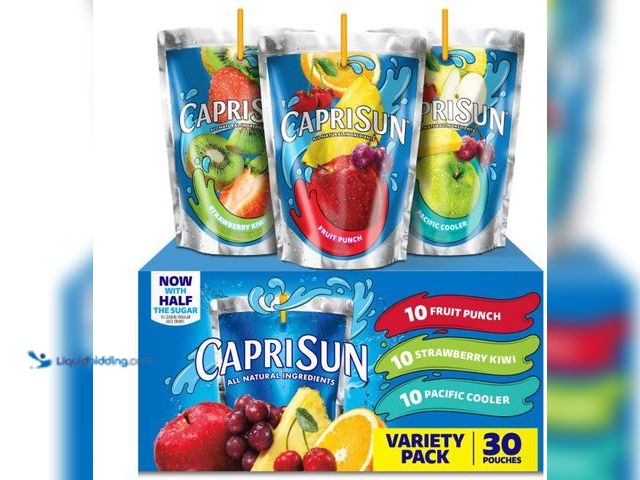Lot 49-3539130 - Capri Sun Fruit Punch Strawberry Kiwi Pacific Cooler Variety Pack Juice Boxes - 30pk/6 fl oz Pouches...