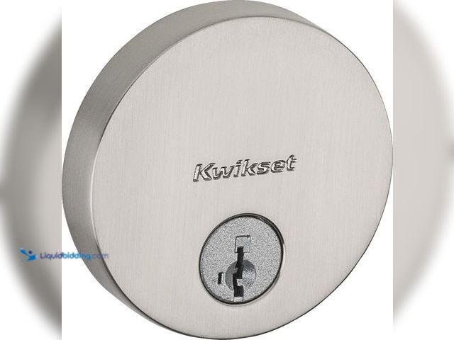 Lot 49-5543866 - Kwikset 92580-016 Deadbolt, Satin Nickel, Key Lock, 20-Inch. B091W75J79. Unused