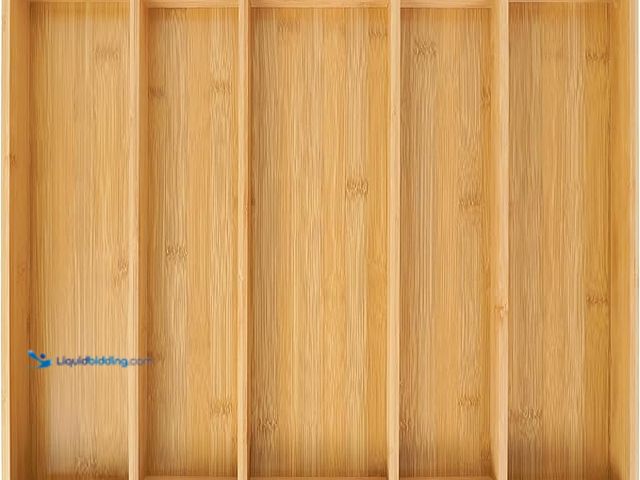 Lot 49-3480521 - Utoplike Bamboo Expandable Kitchen Drawer Organizer, Adjustable Utensil Holder and Cutlery Tray Orga...